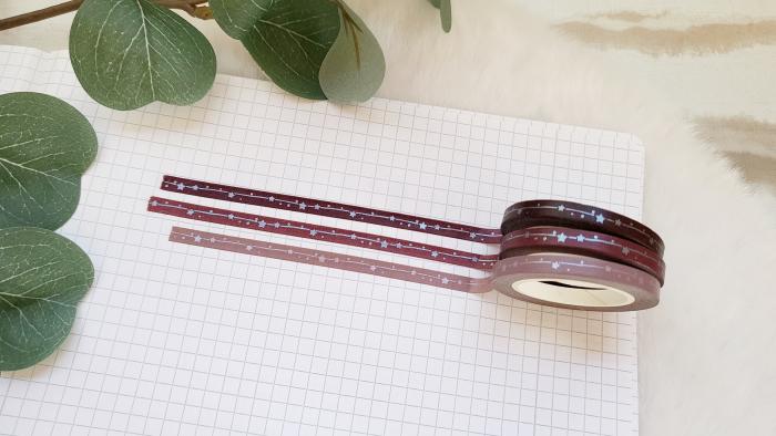 3 schmale Washi Tapes Sterne